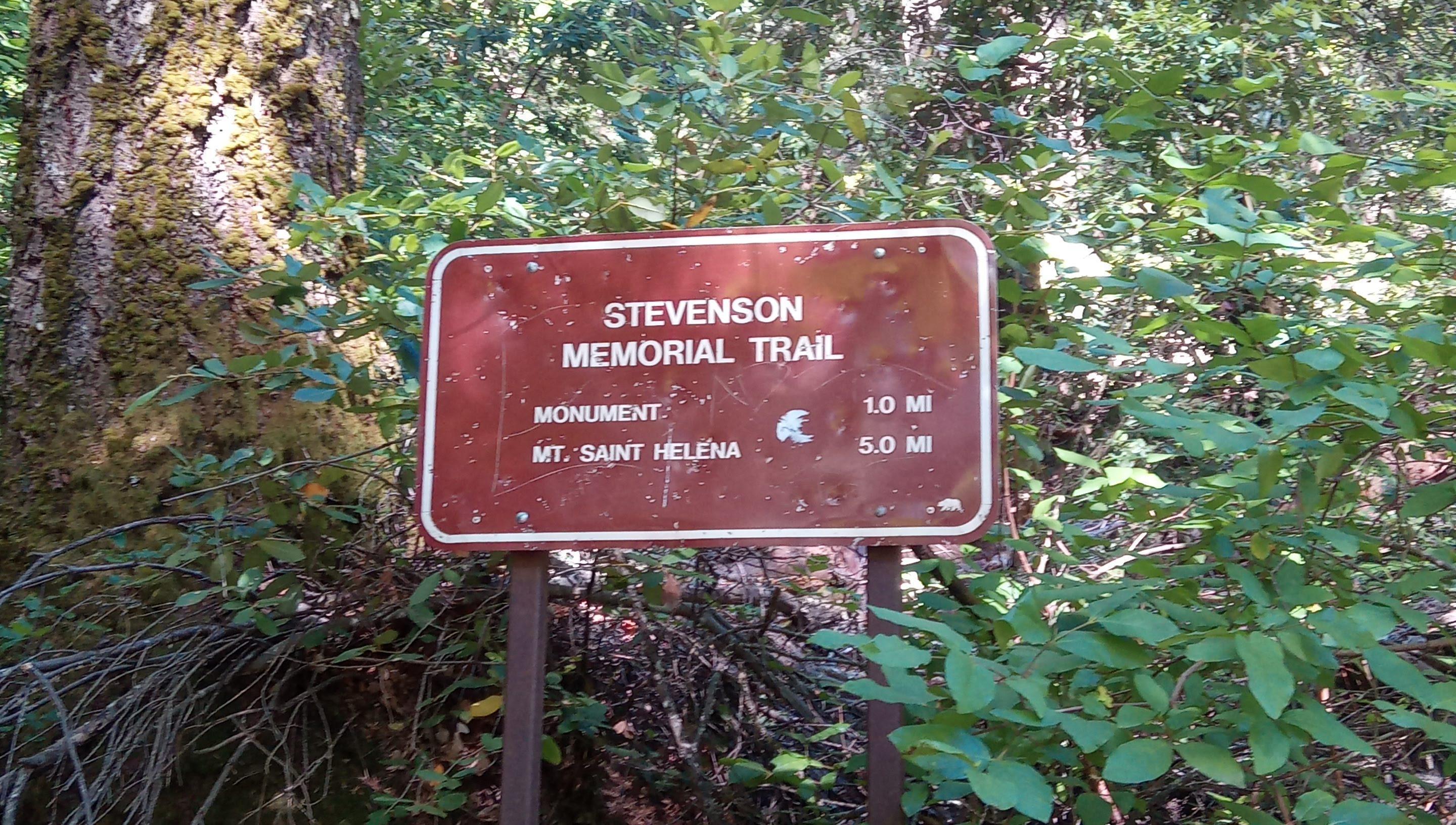 Stevenson memorial trail sign