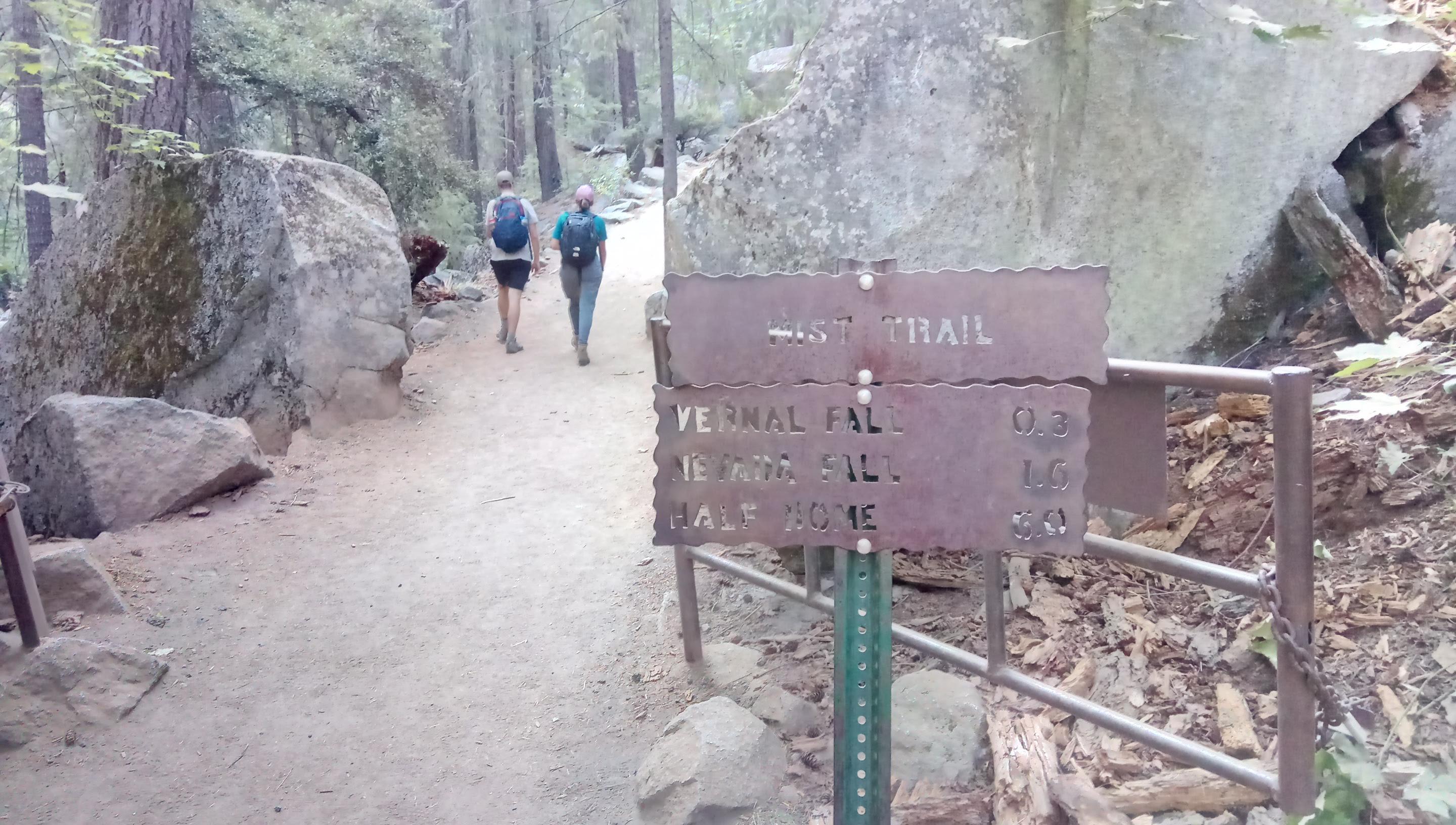 Mist trail sign