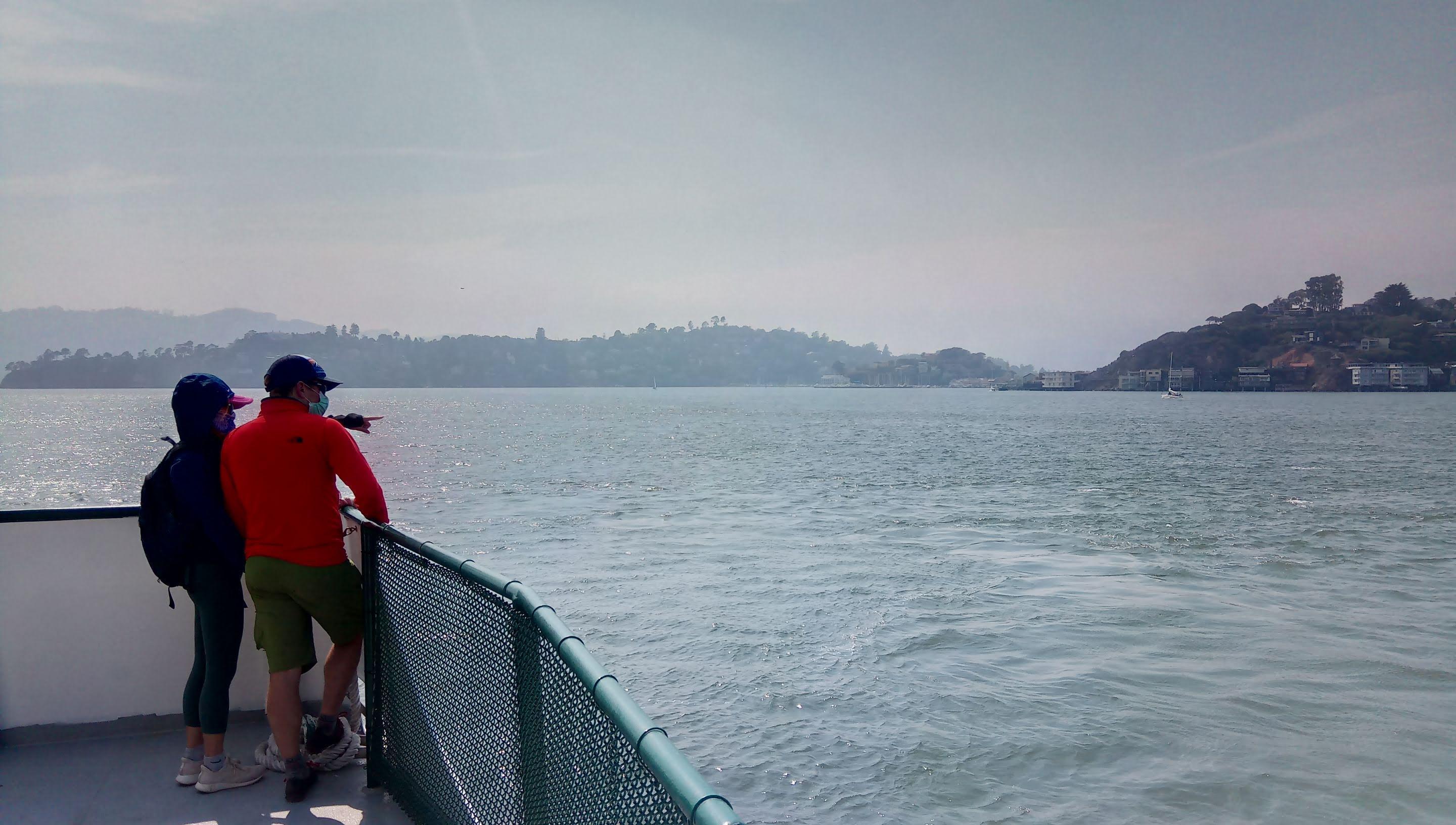 On the ferry back to Tiburon