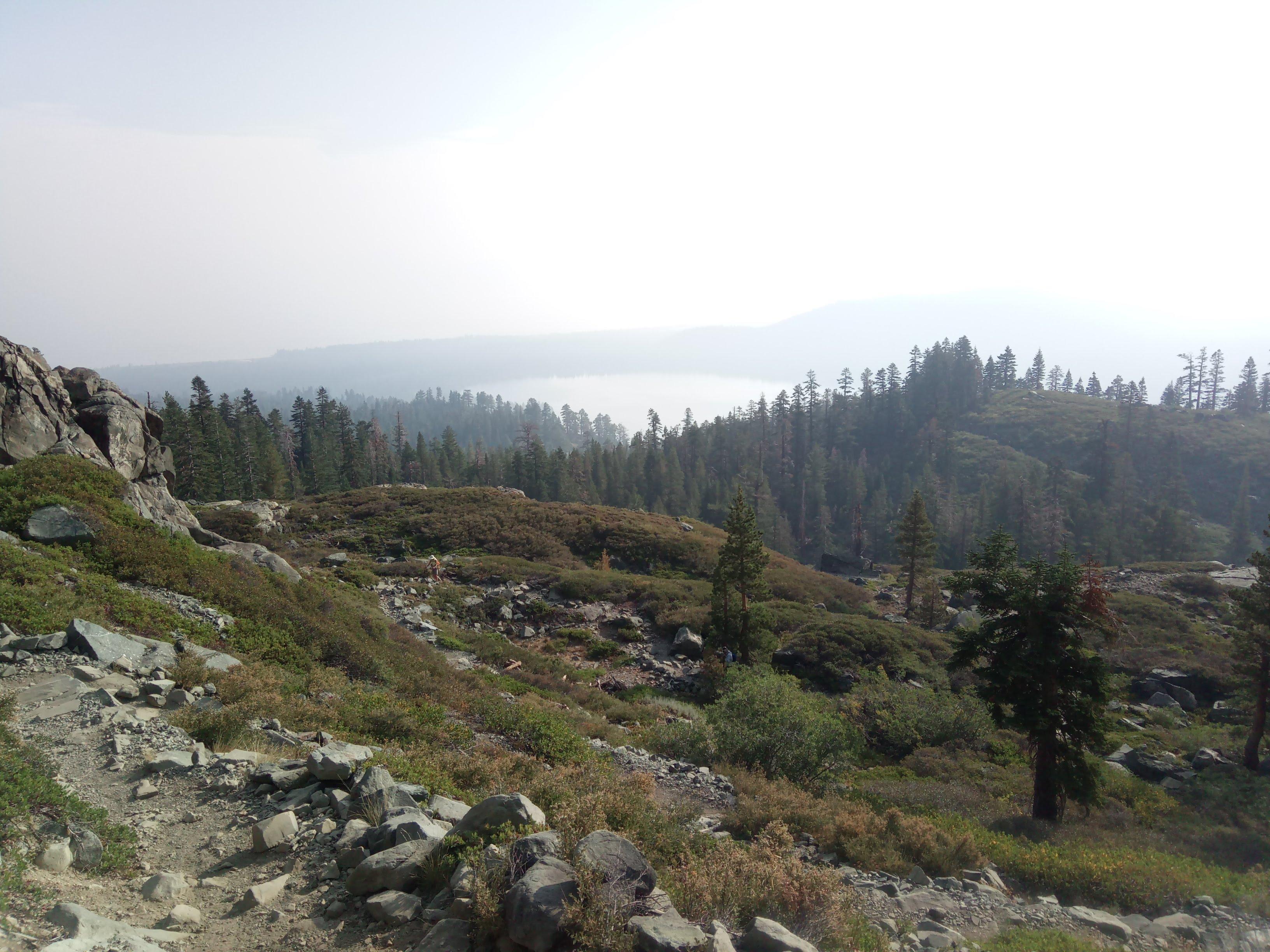 Switchbacks above the Cathedral lake