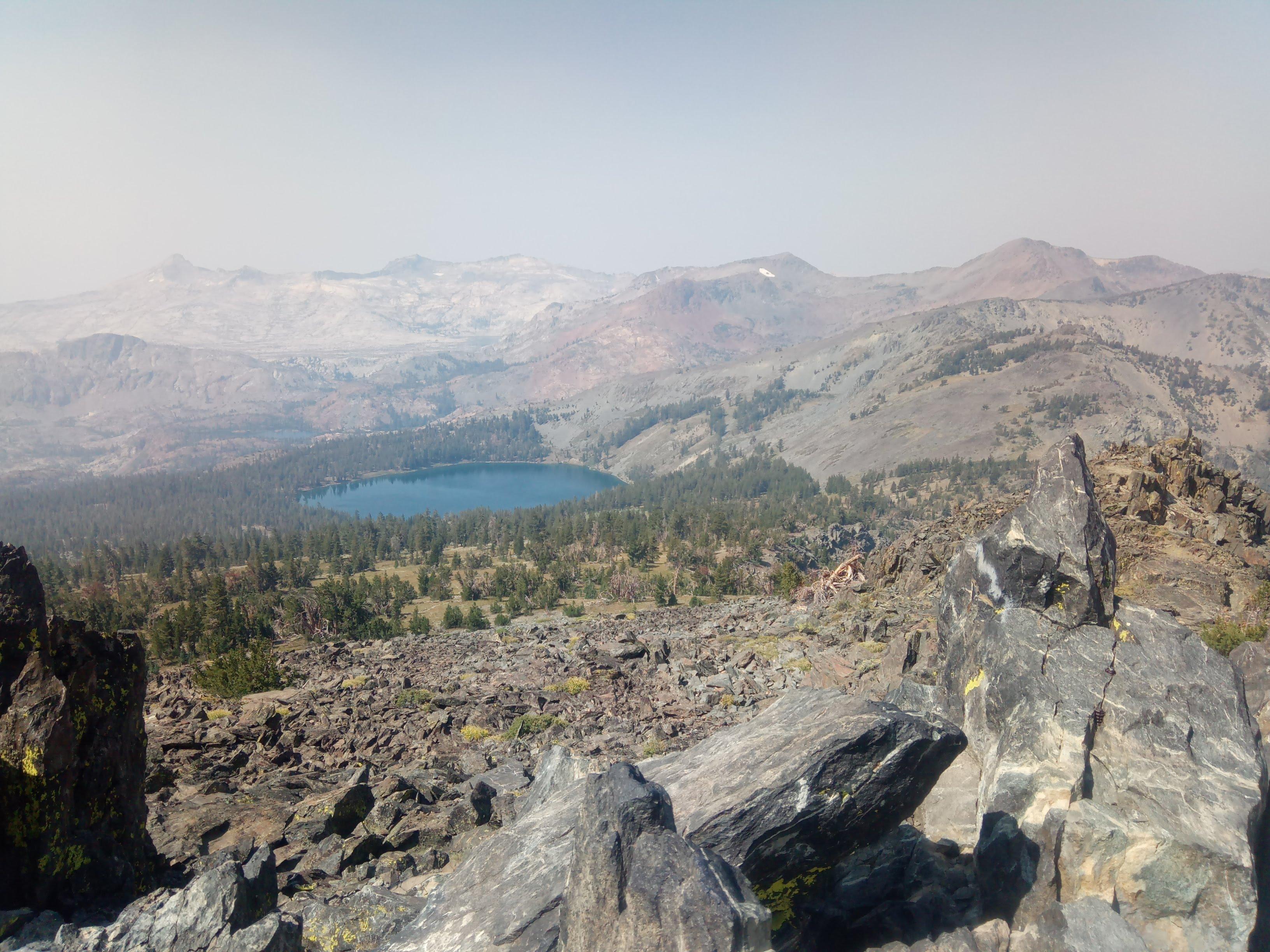 Gilmore lake as seen from mt. Tallac summit