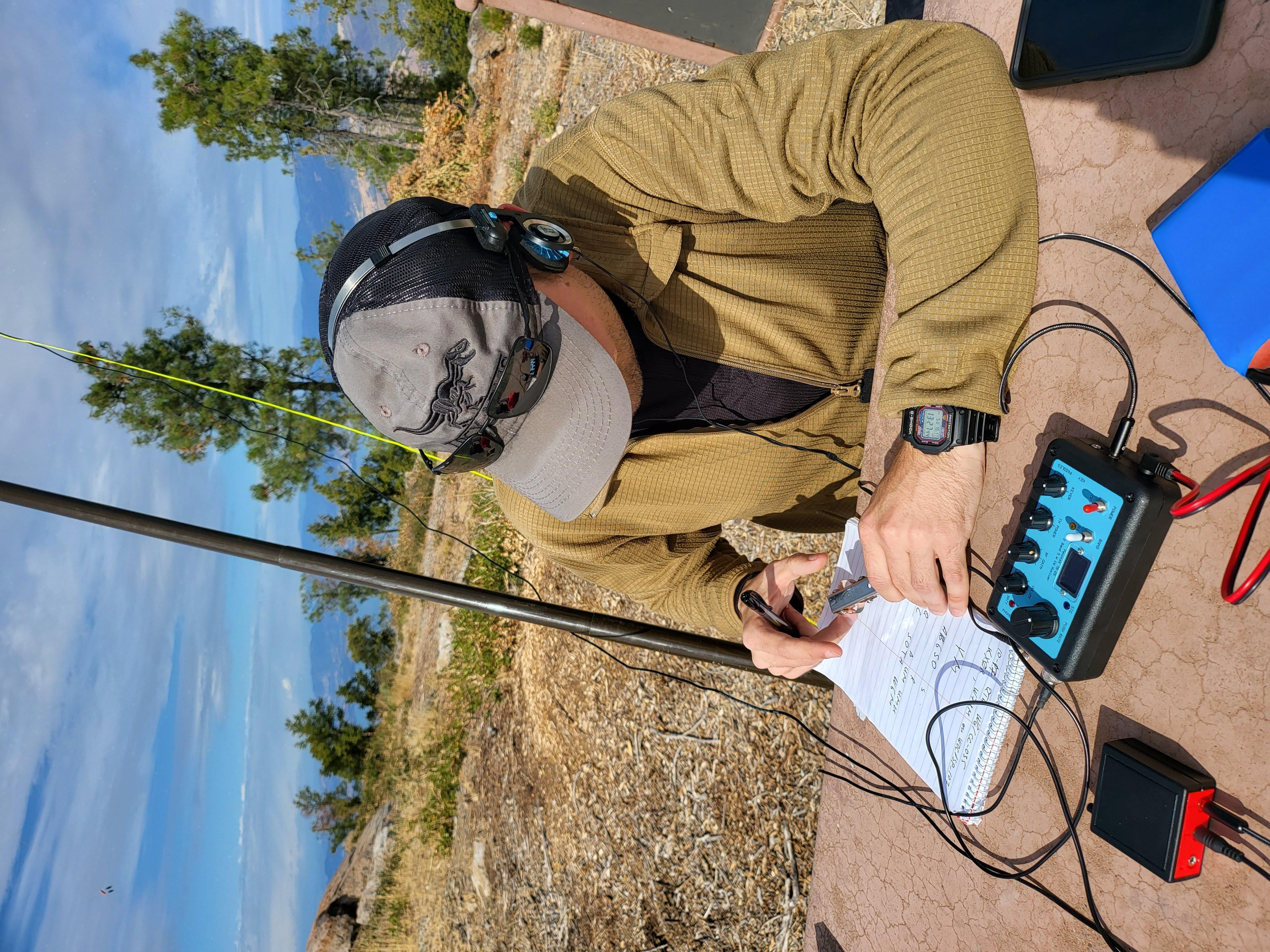Truly yours working Mark W7UM from Threemile Mountain in Colorado