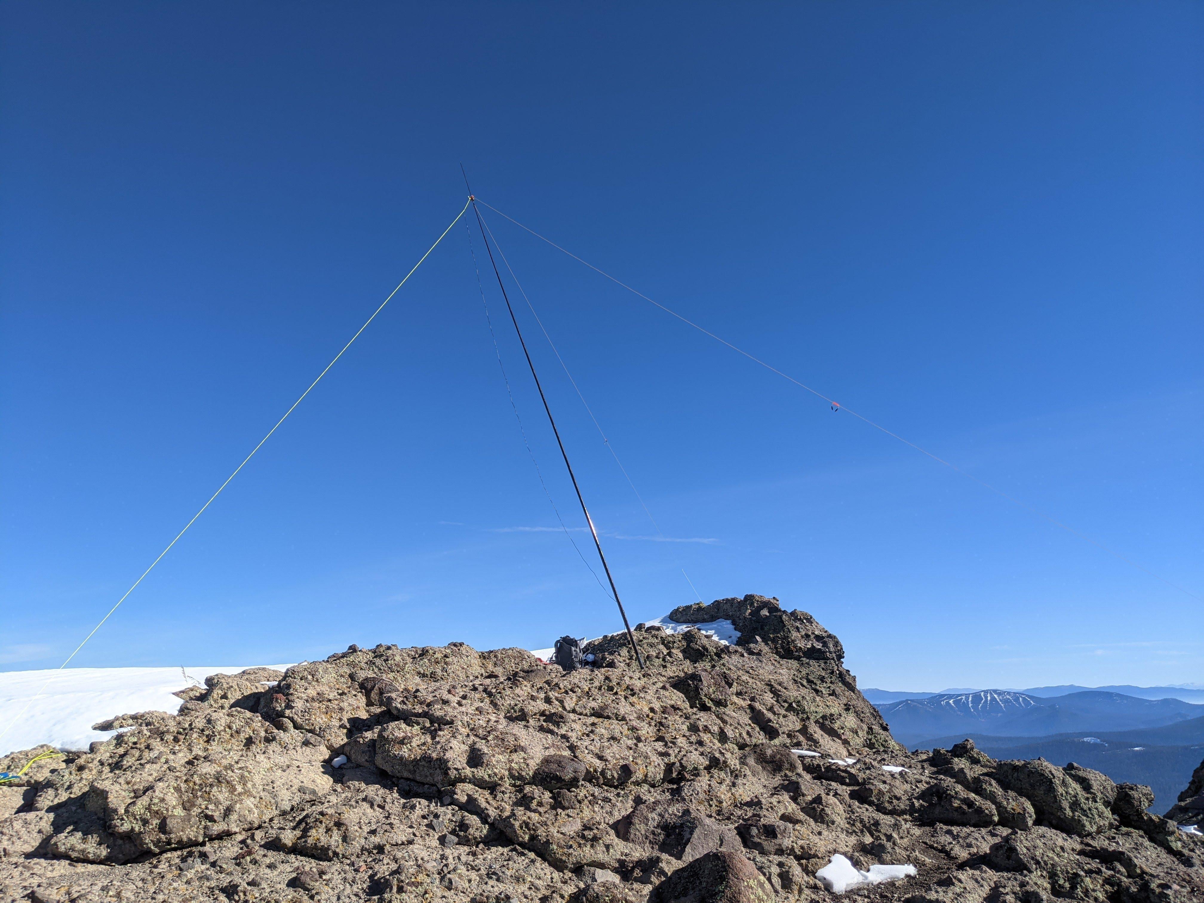 Antenna deployed, Northstar resort on the background