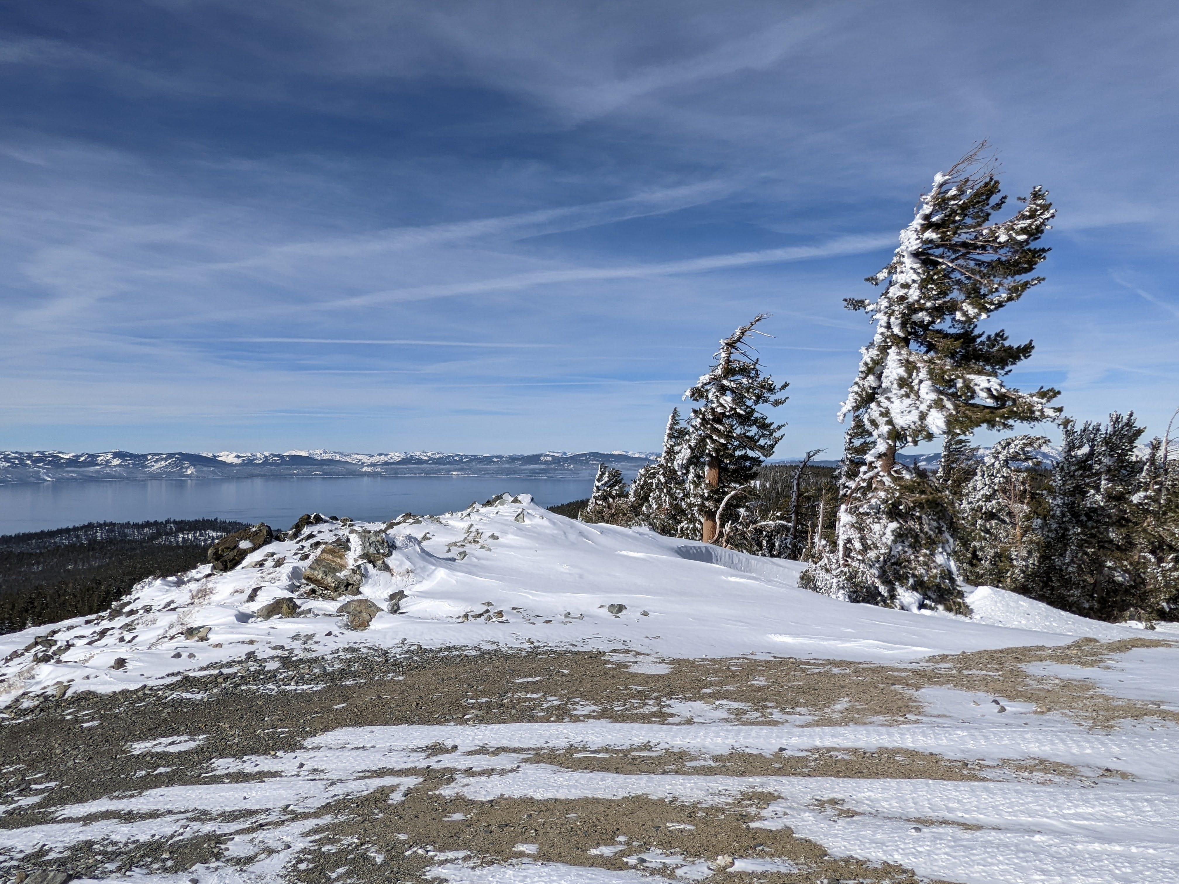 Windswept plateau below the summit