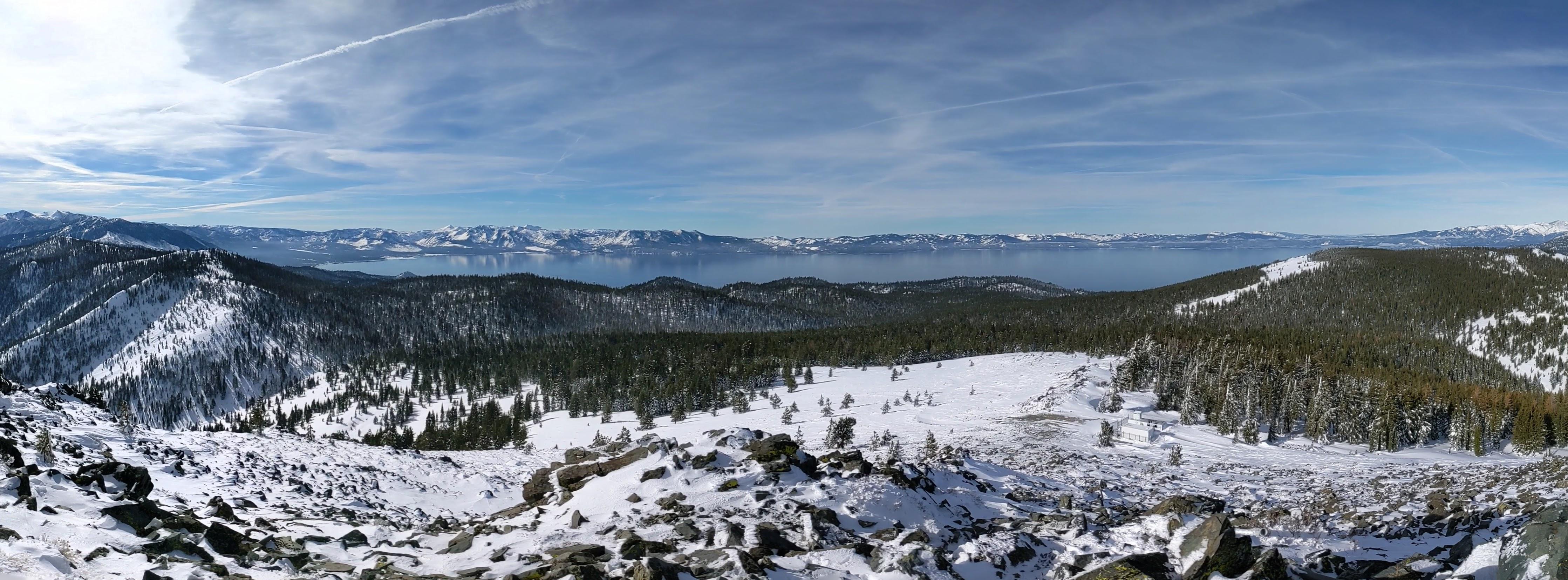 Panoramic view of lake Tahoe