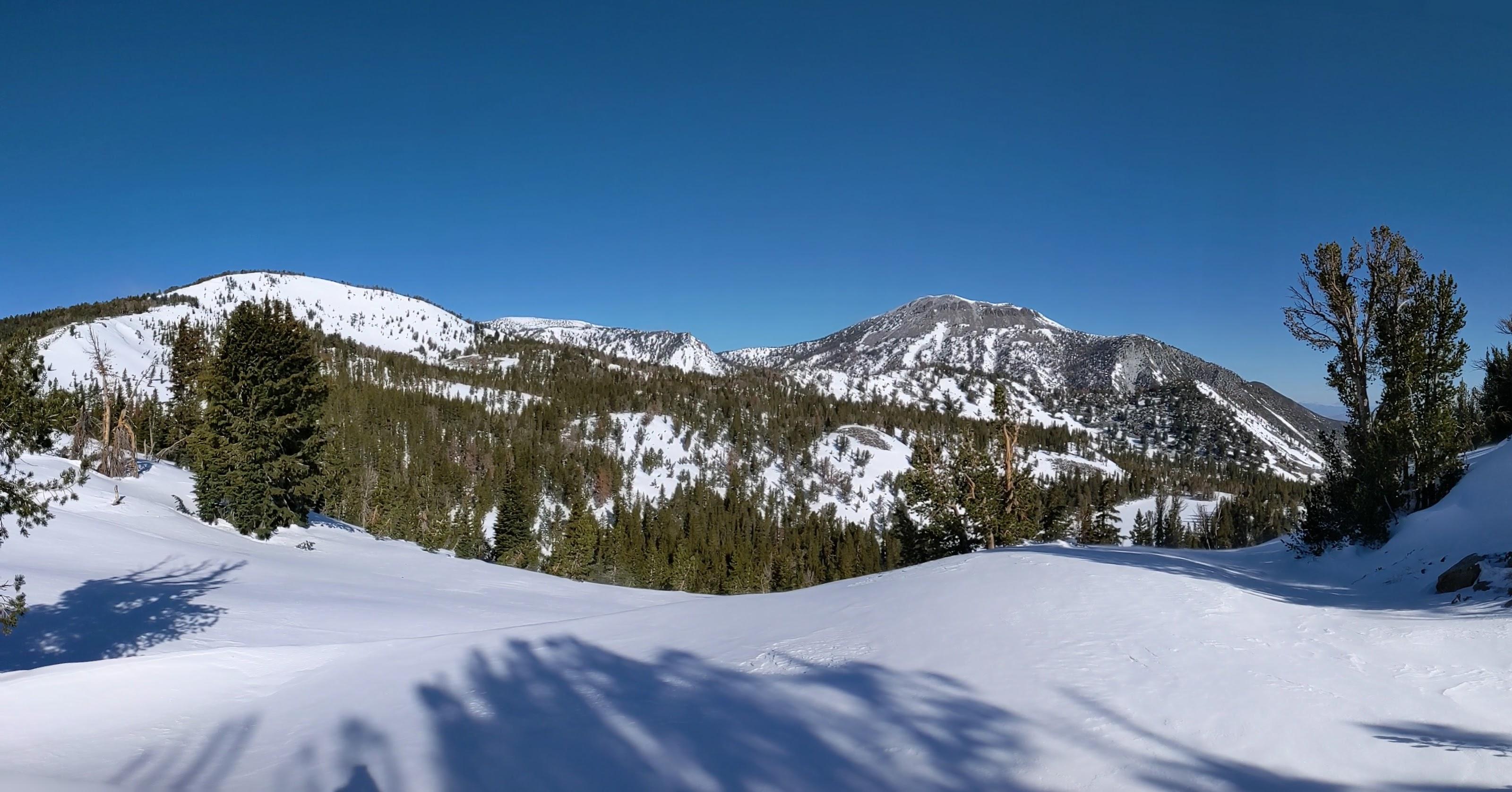 Tamarack mountain on the left and Mt. Rose to the right