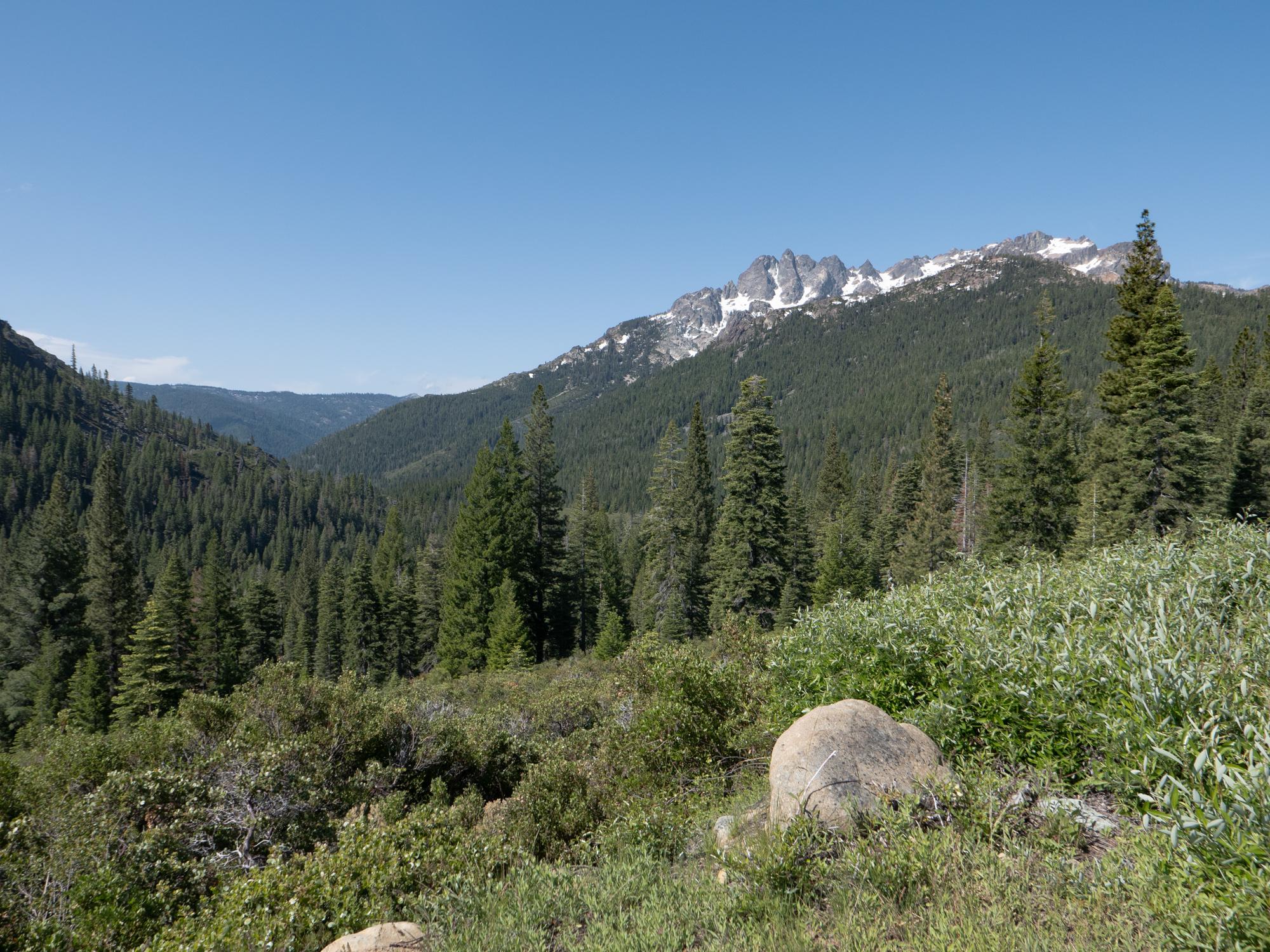 North Sierra Buttes as seen from the Gold Lake highway