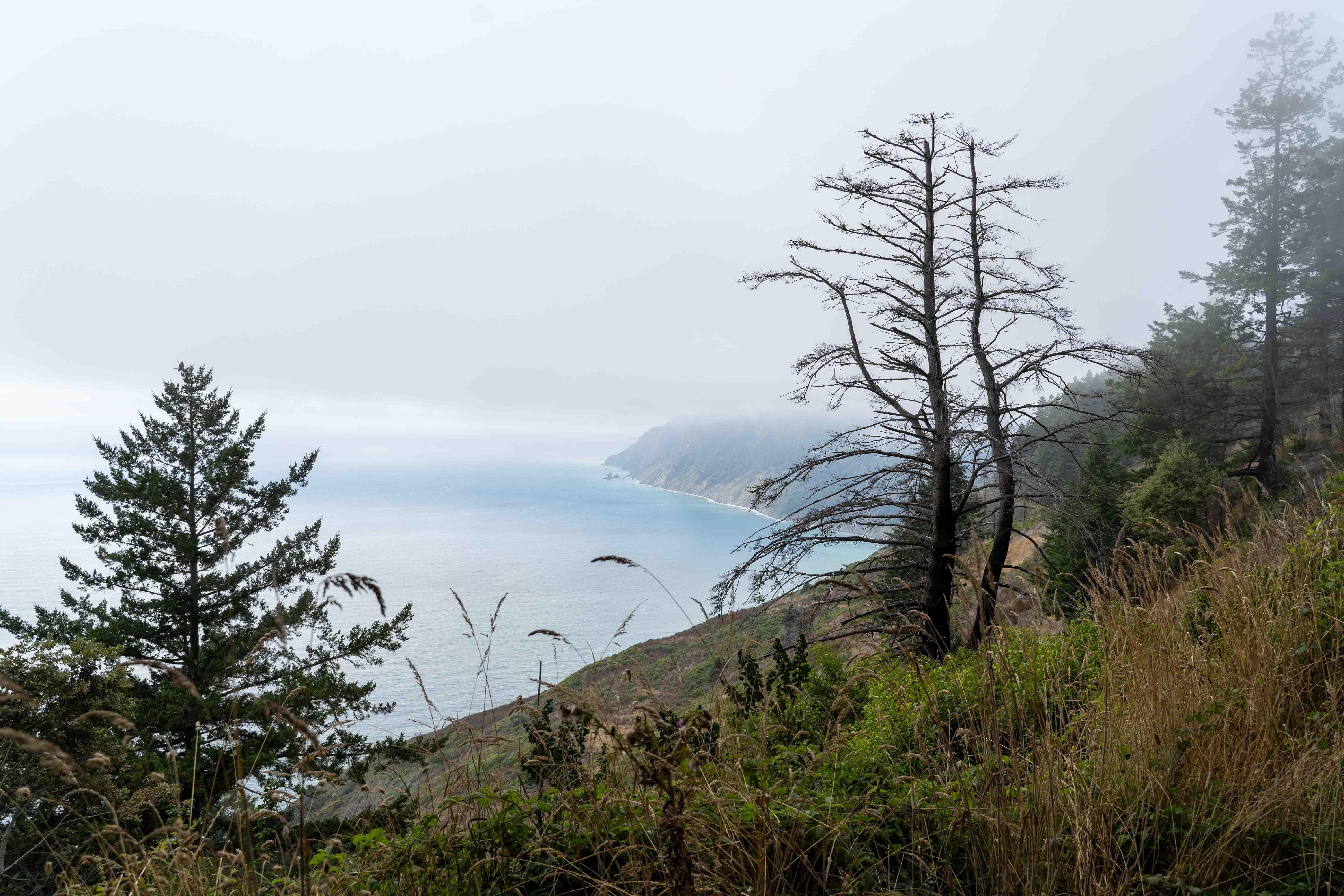 Usal beach as seen from above